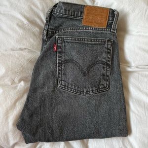 Levi’s faded black wedgie straight leg jeans